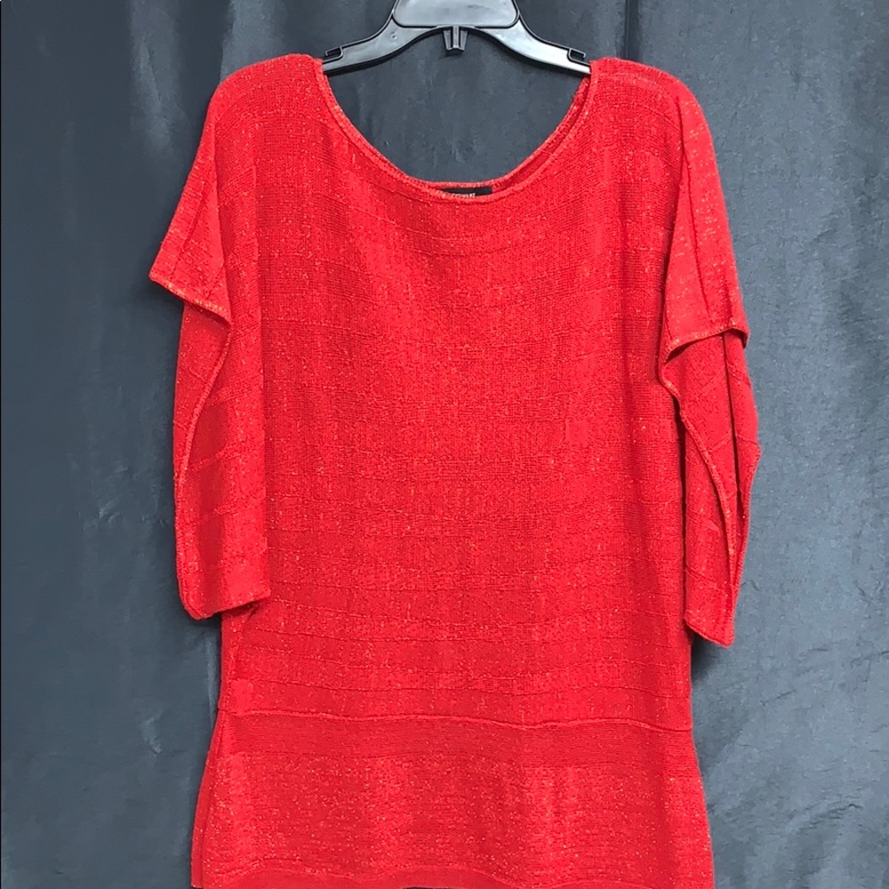 Beautiful red shimmer Ashley Stewart sweater.